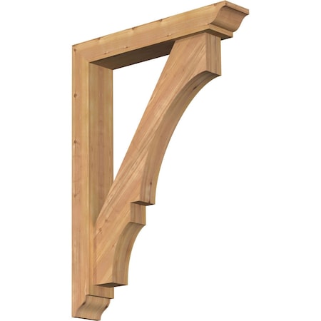 Ekena Millwork Balboa Traditional Smooth Bracket w/ Offset Brace, Western Red Cedar, 5 1/2"W x 30"D x 42"H BKT0604X30X42BOA01SWR